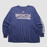 Denver Broncos NFL 2000s Long Sleeve T-shirt - Navy Vintage - Fanatics