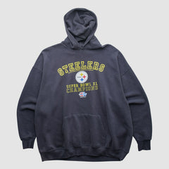Pittsburgh Steelers 2006 Hooded Pullover Sweatshirt - Black Vintage - Fanatics