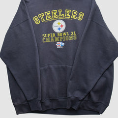 Pittsburgh Steelers 2006 Hooded Pullover Sweatshirt - Black Vintage - Fanatics