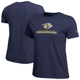 Nashville Predators Champion Women's Wordmark Lockup T-Shirt - Navy | NHL on sale
