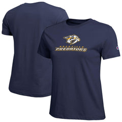 Nashville Predators Champion Women's Wordmark Lockup T-Shirt - Navy | NHL on sale