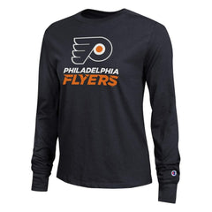 Philadelphia Flyers Champion Women's Wordmark Lockup Long Sleeve T-Shirt - Black | NHL discount