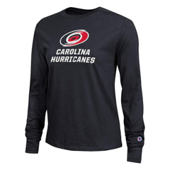 Carolina Hurricanes Champion Women's Wordmark Lockup Long Sleeve T-Shirt - Black | NHL sale