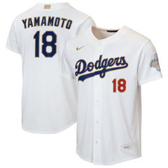 Yoshinobu Yamamoto Los Angeles Dodgers Nike Youth 2026 Gold Collection Home Replica Jersey Outlet