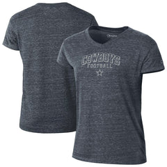 Dallas Cowboys Champion Women's Triumph Tri-Blend V-Neck T-Shirt - Navy - NFL
