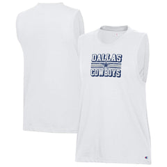 Dallas Cowboys Champion Women's Muscle Tank Top - White - NFL