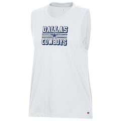 Dallas Cowboys Champion Women's Muscle Tank Top - White - NFL