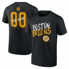 Boston Bruins Big & Tall Hustle Personalized Name & Number T-Shirt - Black | NHL near me