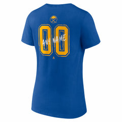 Buffalo Sabres Women's Hustle Personalized Name & Number V-Neck T-Shirt - Royal | NHL discount