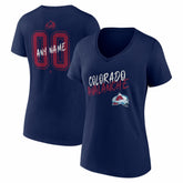 Colorado Avalanche Women's Hustle Personalized Name & Number V-Neck T-Shirt - Navy | NHL discount