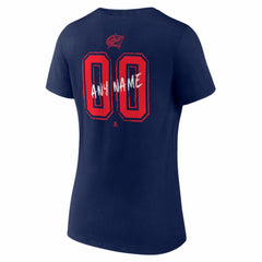 Columbus Blue Jackets Women's Hustle Personalized Name & Number V-Neck T-Shirt - Navy | NHL Clearance