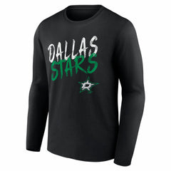 Dallas Stars Hustle Personalized Name & Number Long Sleeve T-Shirt - Black | NHL Clearance