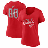 Detroit Red Wings Women's Hustle Personalized Name & Number V-Neck T-Shirt - Red | NHL on sale