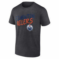 Edmonton Oilers Hustle Personalized Name & Number T-Shirt - Charcoal | NHL on sale