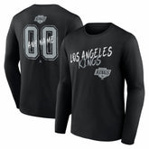 Los Angeles Kings Hustle Personalized Name & Number Long Sleeve T-Shirt - Black | NHL near me