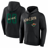 Minnesota Wild Big & Tall Hustle Personalized Name & Number Hoodie - Black | NHL sale