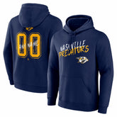 Nashville Predators Hustle Personalized Name & Number Hoodie - Navy | NHL Clearance