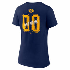 Nashville Predators Women's Hustle Personalized Name & Number V-Neck T-Shirt - Navy | NHL discount