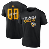 Pittsburgh Penguins Hustle Personalized Name & Number T-Shirt - Black | NHL near me