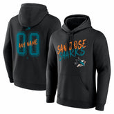 San Jose Sharks Big & Tall Hustle Personalized Name & Number Hoodie - Black | NHL near me