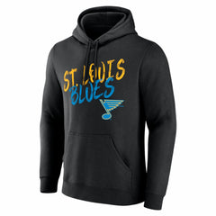 St. Louis Blues Big & Tall Hustle Personalized Name & Number Hoodie - Black | NHL Clearance