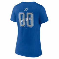 Tampa Bay Lightning Women's Hustle Personalized Name & Number V-Neck T-Shirt - Blue | NHL sale