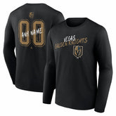 Vegas Golden Knights Hustle Personalized Name & Number Long Sleeve T-Shirt - Black | NHL discount