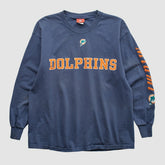 Miami Dolphins NFL 2000s Long Sleeve T-shirt - Navy Vintage - Fanatics