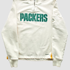 Green Bay Packers Reebok 2000s 1/4 Zip Sweatshirt - White Vintage - Fanatics