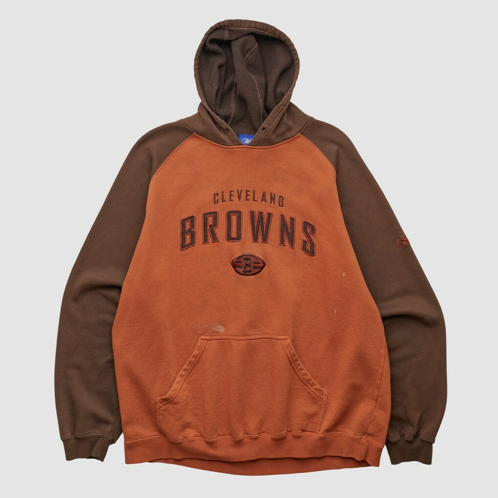 Cleveland Browns Reebok 2000s Hooded Pullover Sweatshirt - Clay Vintage - Fanatics