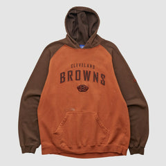 Cleveland Browns Reebok 2000s Hooded Pullover Sweatshirt - Clay Vintage - Fanatics
