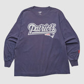 New England Patriots NFL 2000s Long Sleeve T-shirt - Navy Vintage - Fanatics