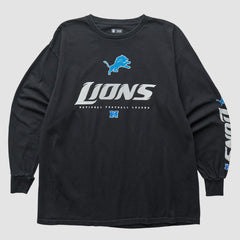 Detroit Lions NFL 2010s Long Sleeve T-shirt - Black Vintage - Fanatics
