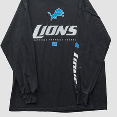 Detroit Lions NFL 2010s Long Sleeve T-shirt - Black Vintage - Fanatics