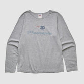 New England Patriots NFL 2000s Long Sleeve T-shirt - Heather Gray Vintage - Fanatics