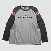 Cincinnati Bengals Reebok 2000s Long Sleeve T-shirt - Heather Gray Vintage - Fanatics