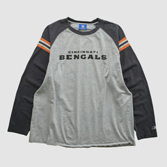Cincinnati Bengals Reebok 2000s Long Sleeve T-shirt - Heather Gray Vintage - Fanatics
