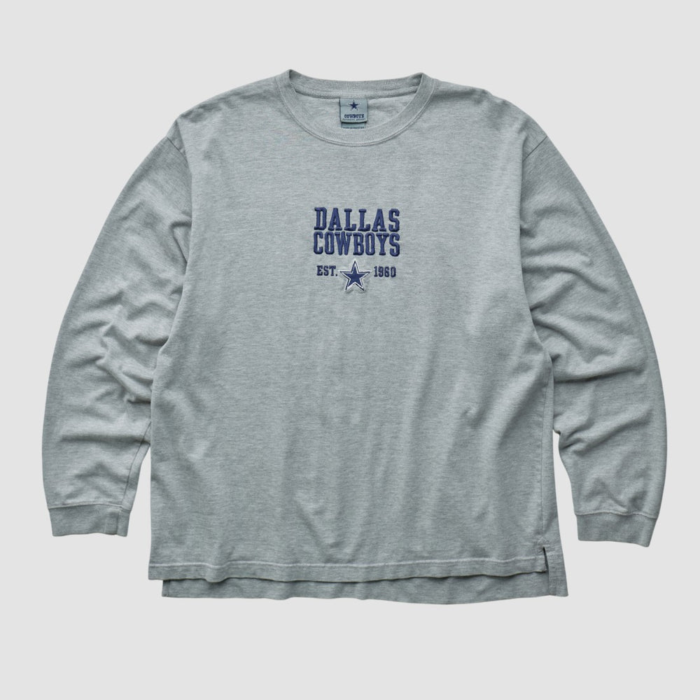 Dallas Cowboys Cowboys Authentic Apparel 2000s Long Sleeve T-shirt - Heather Gray Vintage - Fanatics