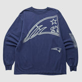 New England Patriots Reebok 2000s Long Sleeve T-shirt - Navy Vintage - Fanatics
