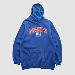 New York Giants Reebok 2000s Hooded Pullover Sweatshirt - Blue Vintage - Fanatics