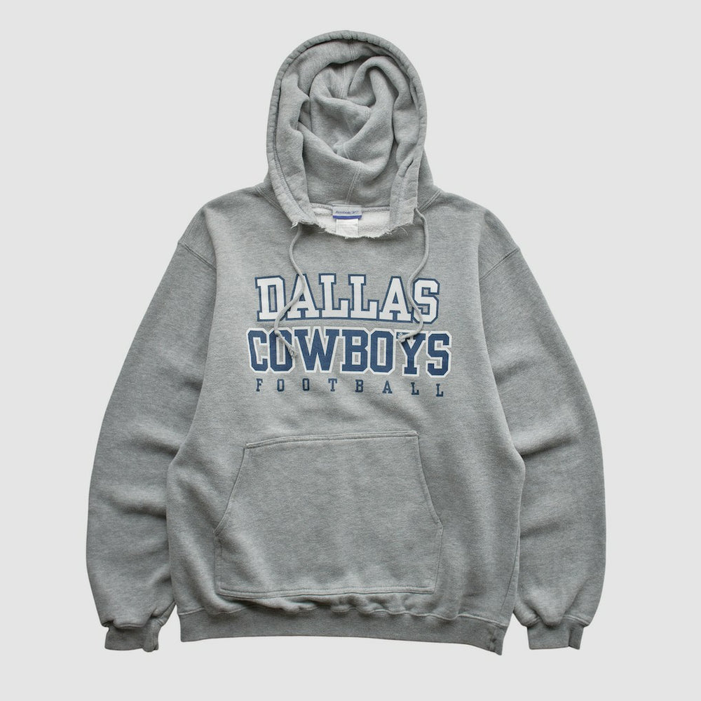 Dallas Cowboys Reebok 2000s Hooded Pullover Sweatshirt - Heather Gray Vintage - Fanatics