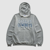 Dallas Cowboys Reebok 2000s Hooded Pullover Sweatshirt - Heather Gray Vintage - Fanatics