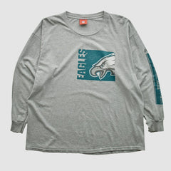 Philadelphia Eagles NFL 2000s Long Sleeve T-shirt - Heather Gray Vintage - Fanatics