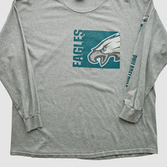 Philadelphia Eagles NFL 2000s Long Sleeve T-shirt - Heather Gray Vintage - Fanatics