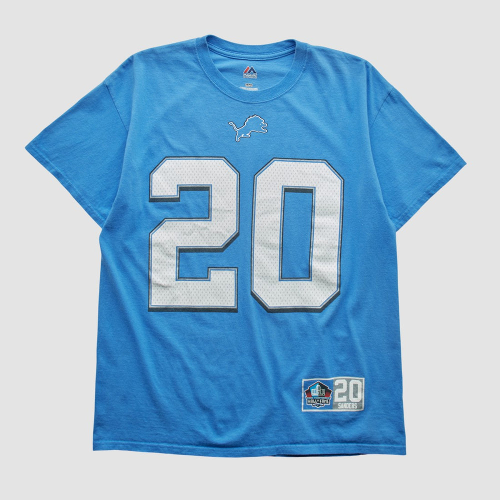 Detroit Lions Majestic 2000s T-shirt - Blue Vintage - Fanatics