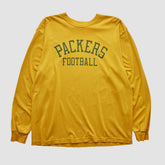 Green Bay Packers Reebok 2000s Long Sleeve T-shirt - Yellow Vintage - Fanatics
