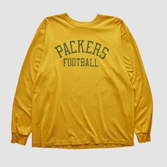Green Bay Packers Reebok 2000s Long Sleeve T-shirt - Yellow Vintage - Fanatics