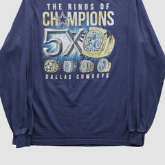 Dallas Cowboys Cowboys Team Apparel 2000s Long Sleeve T-shirt - Navy Vintage - Fanatics