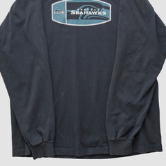 Seattle Seahawks Reebok 2000s Long Sleeve T-shirt - Black Vintage - Fanatics