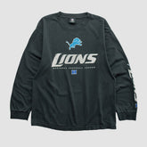 Detroit Lions NFL 2010s Long Sleeve T-shirt - Black Vintage - Fanatics
